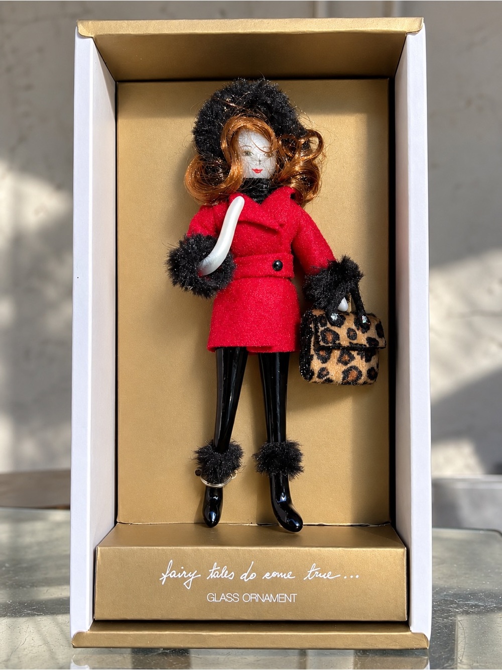 NWT Macy's INC 30th Anniversary Glass Doll Ornament Limited Edition 2015
